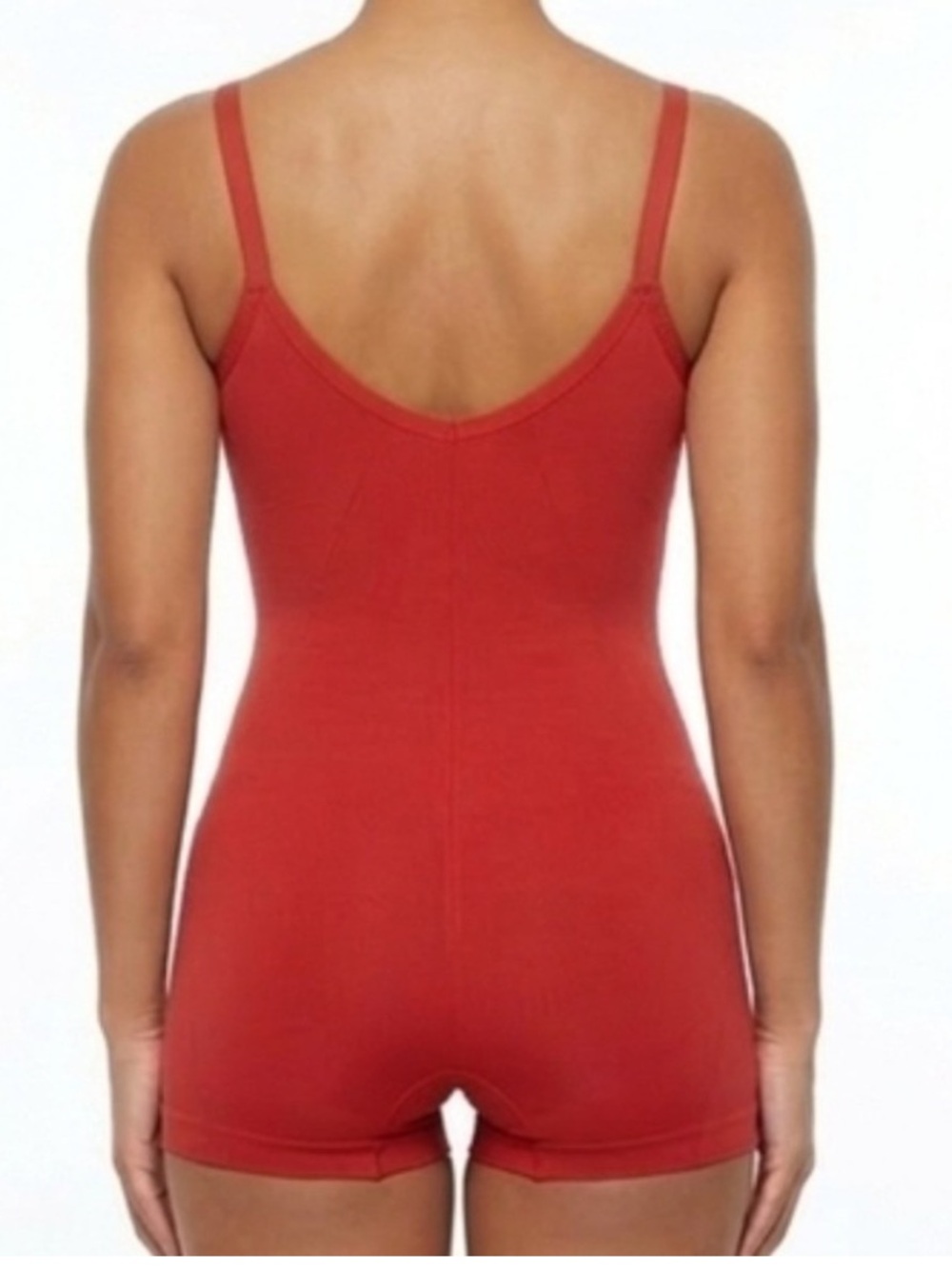 Colsie Red Ribbed Bodysuit Adjustable Straps - Picture 2 of 5